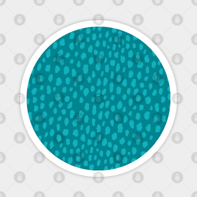 Aqua Blue Spots Pattern Magnet by designminds1